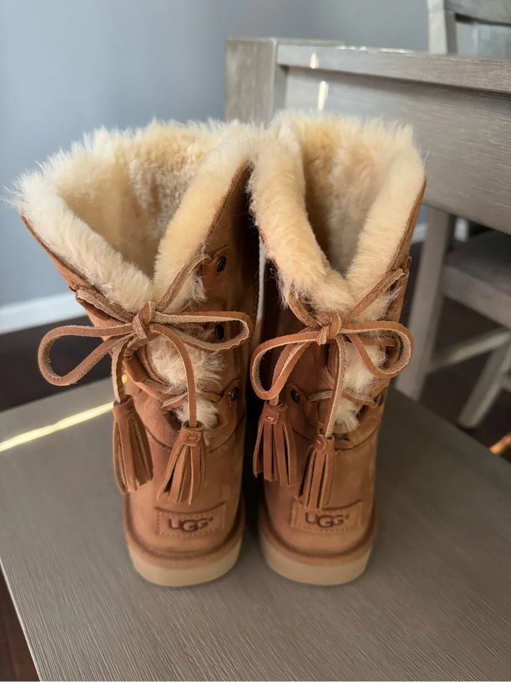 UGG “Kristabelle” Boots w/ Corset Back & Tassel Laces NEW